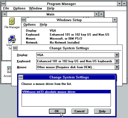 Windows 3.x setup